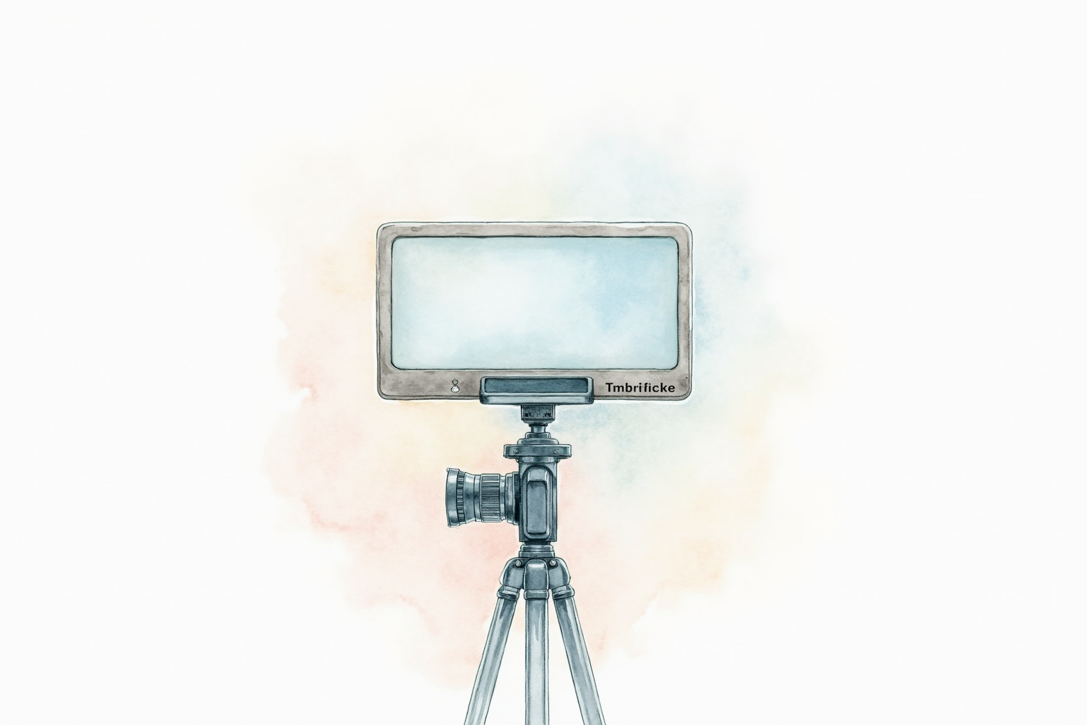 Hardware teleprompter glass mounted in front of a camera