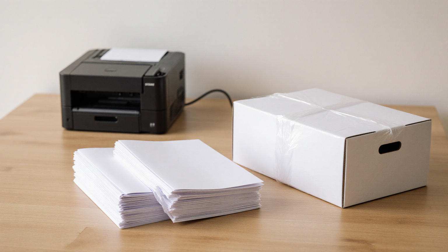 Sealed device-return box with asset record and verified shipping label