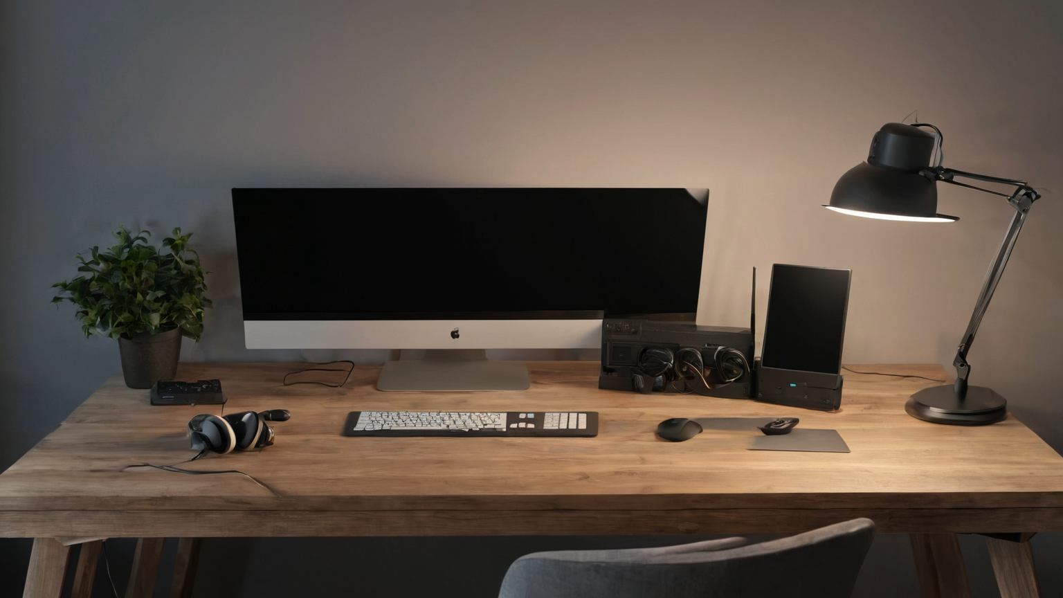 Video call friendly portable monitor layout without fake UI
